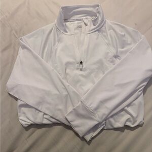 Athleta Girl White Half-Zip Top